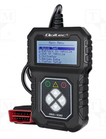 Automobilių diagnostikos skaitytuvas OBD Qoltec su LCD ekranu
